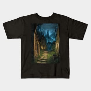 DND Scene - Gothic Horror Village Kids T-Shirt